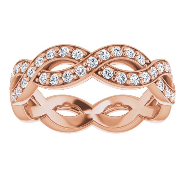 0.72 ct. Round Diamond Infinity Style Eternity Band-VIRABYANI